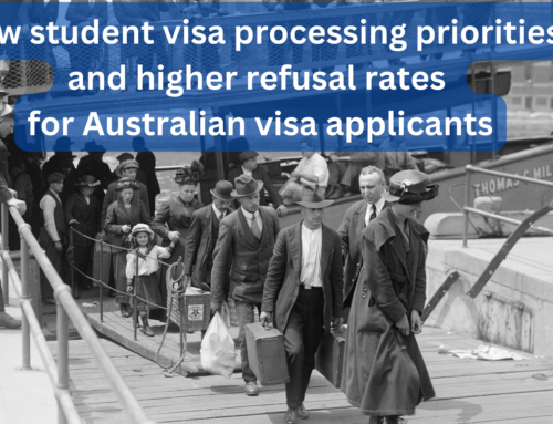 New student visa processing priorities and higher refusal rates for Australian visa applicants