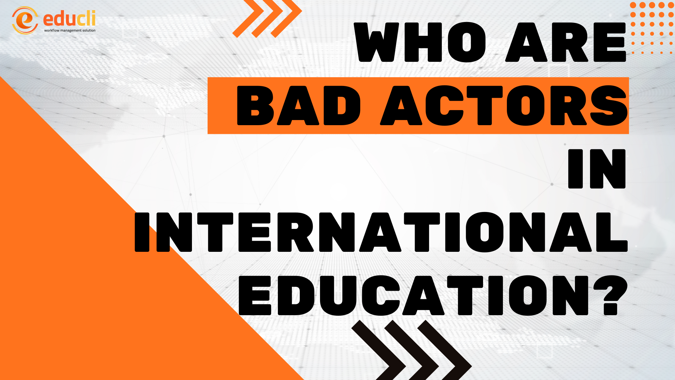 Who are bad actors in international education?