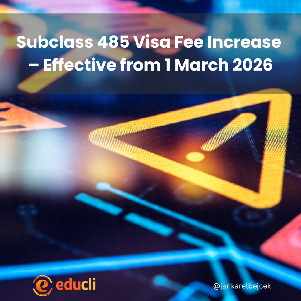 Subclass 485 Visa Fee Increase – Effective from 1 March 2026