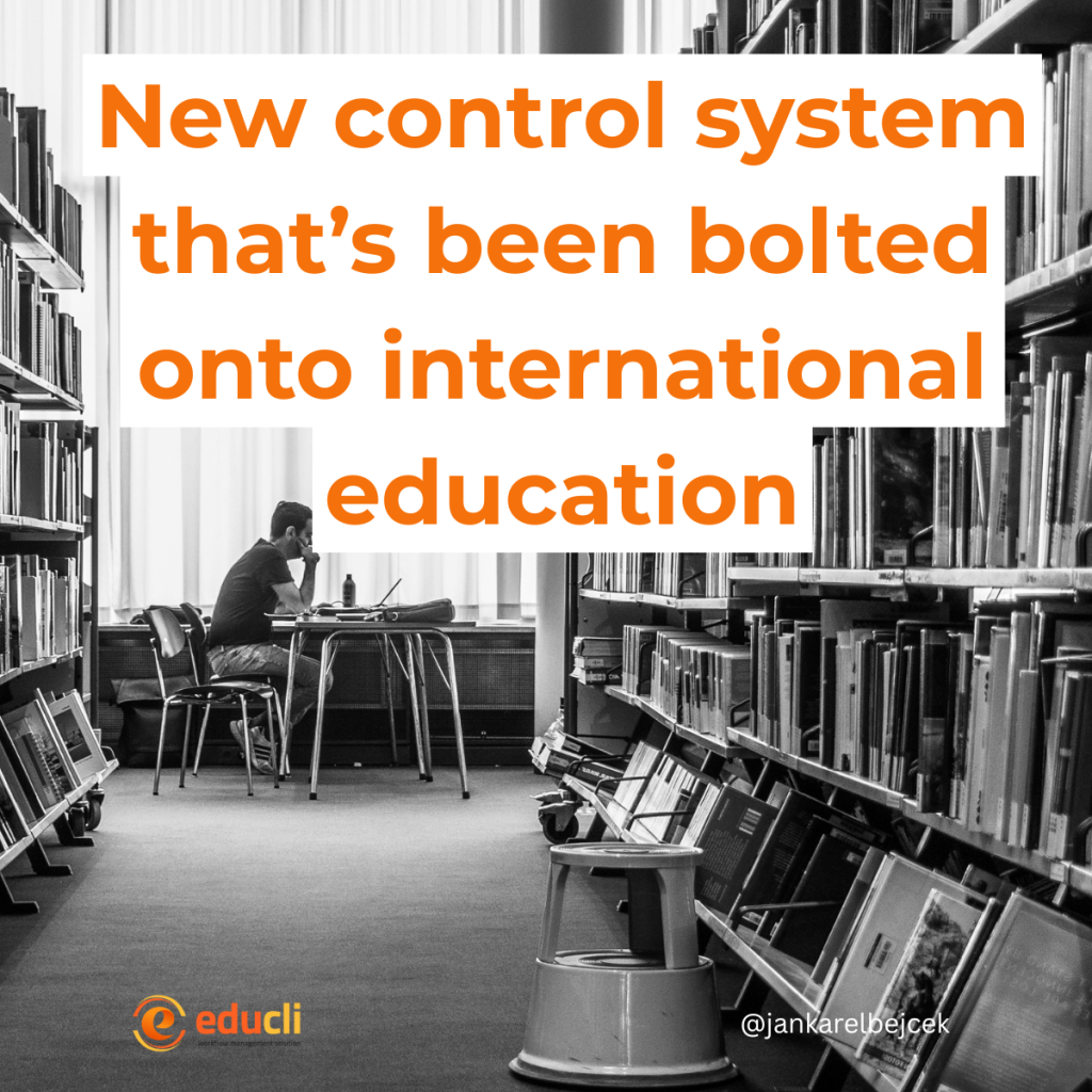 New control system that’s been bolted onto international education