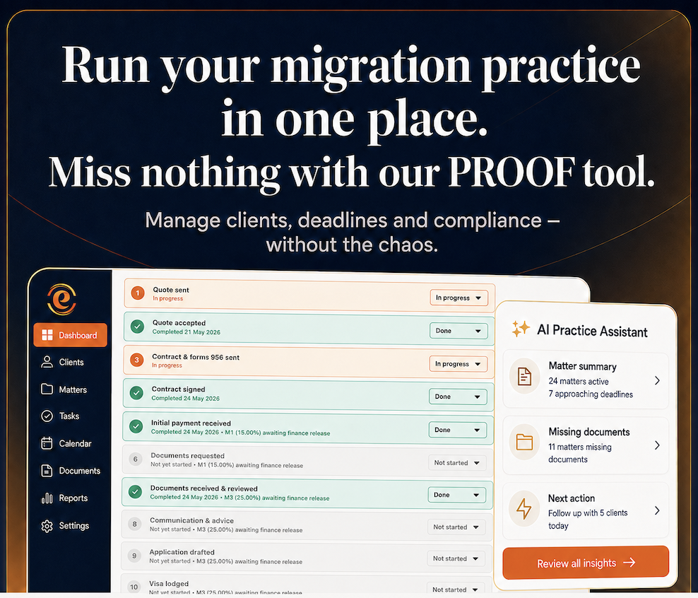 migration agent compliance software